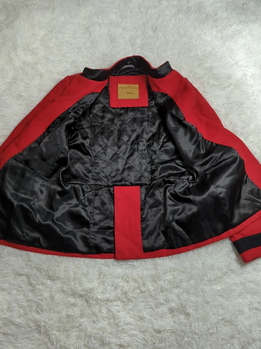Powder River Outfitters Panhandle Slim wool military jacket red pockets size M