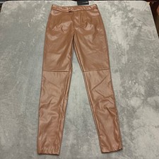 Fashion Nova I've Never Looked Better Pu Leather Pant Brown Large