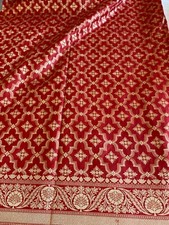 NEW Beautiful Red BANARASI Sari