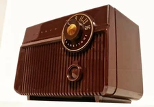 1954 MCM Mid Century Philco C579 AM Tube Radio Brown Color Excellent