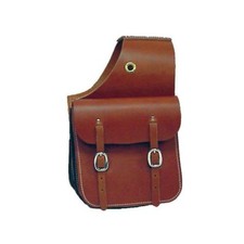 Genuine Leather Western Trail Simple Horse Saddle Bag.