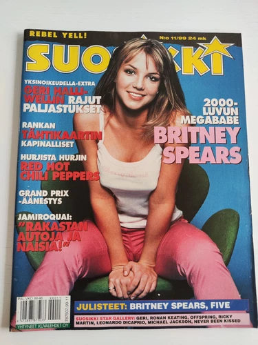 BRITNEY SPEARS, SPICE GIRLS, RED HOT CHILI PEPPERS, JAMIROQUAI in magazine 1999.
