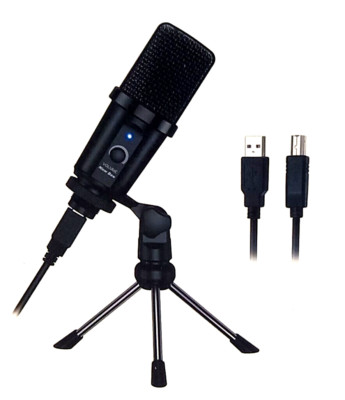 New Bee DM19 USB Mikrofon Kondensator Professionelle Mic mit Stumm Taste