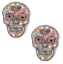 Burlesque Nipple Pasties Skull Rhinestones Stars