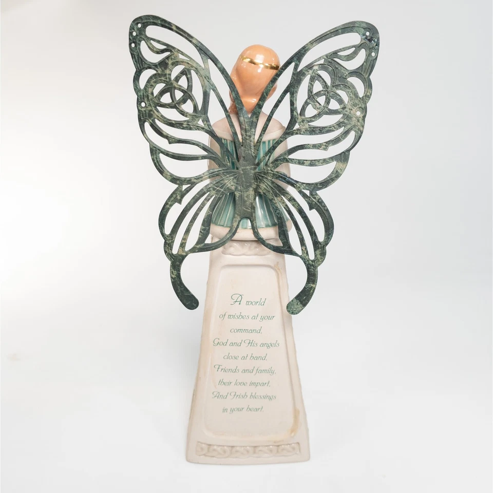 Figura de cerámica Enesco Eternamente Irlandesa Trinidad Nudo Pelo Rojo Ángel Foto 4 de 4