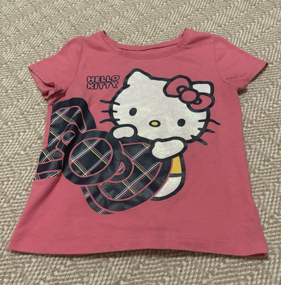 365 Kids from Garanimals Hello Kitty Girls Pink Graphic Tee Short Sleeve 6