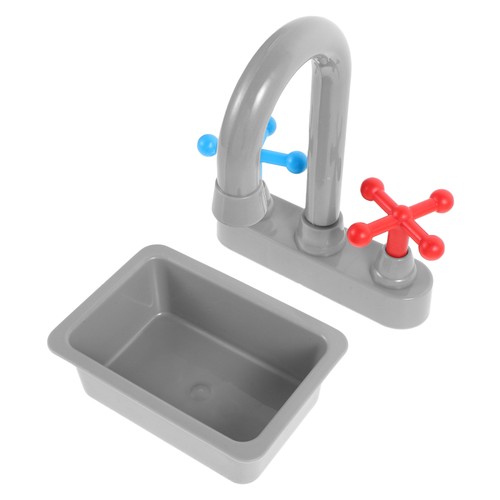 Kitchen Toy Faucet Child Small Sink Model Accessories Kids Play Dishwasher - Picture 6 of 12