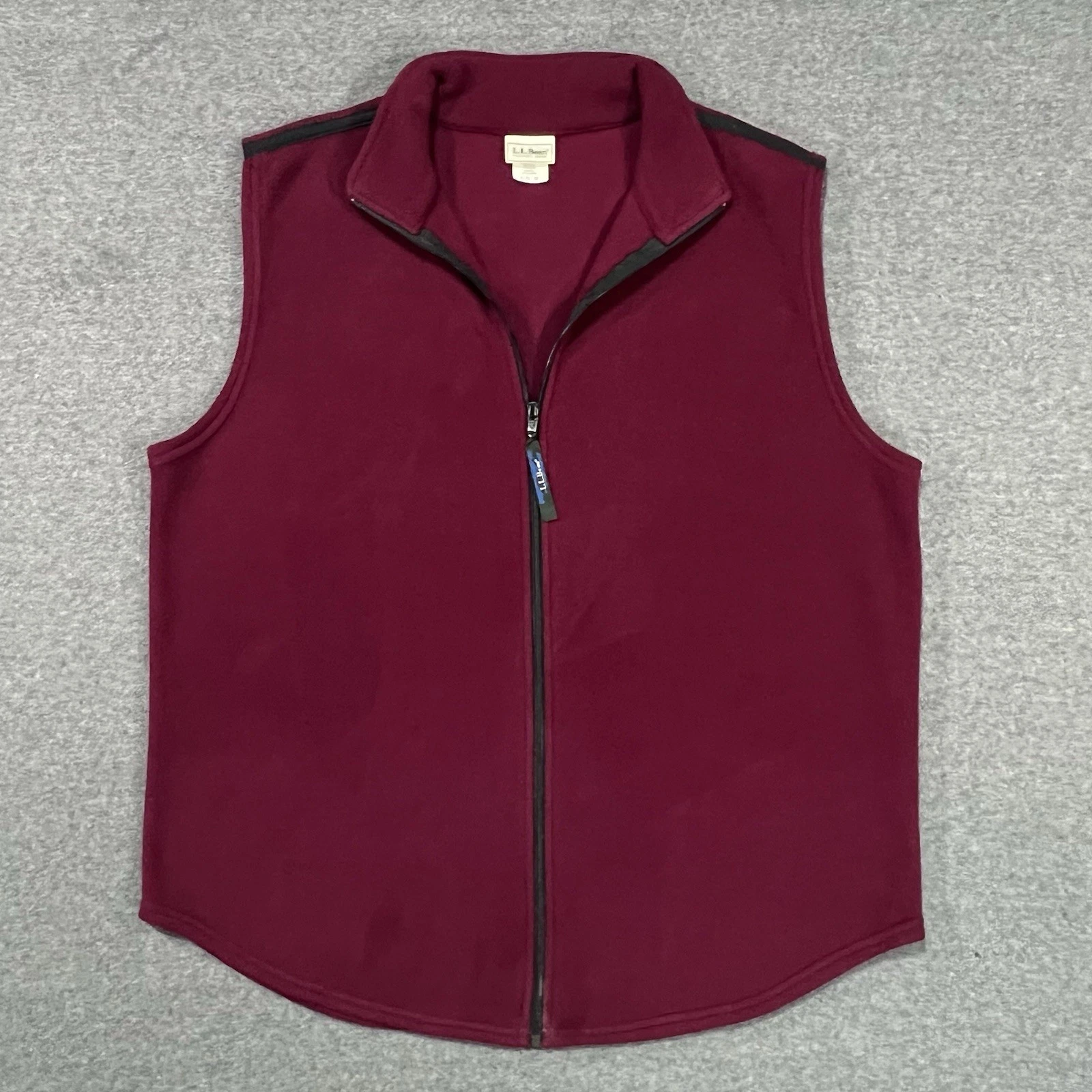 Vintage LL Bean Outdoors Fleece Vest Men’s Size Medium Made In U.S.A. Burgundy