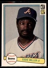 1982 Donruss Eddie Miller #425 Atlanta Braves