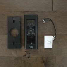 Ring Video Doorbell Pro 1st Gen Hardwired Black Pro Power Kit V2 Mount
