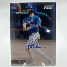 2021 Stadium Club Chrome Pete Alonso On Card Auto 1991 Design Refractor
