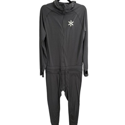 Air Blaster Hooded Ninja Suit Women Base Layer L Black Classic Snowboard Stretch