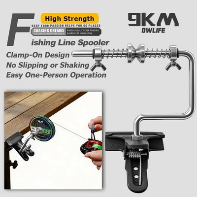 Fishing Line Spooler Portable Line Winder Machinewith Adjustable Tension Control