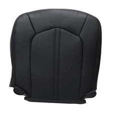  Driver Side Bottom Replacement Perforated Leather Seat Cover #19 Black