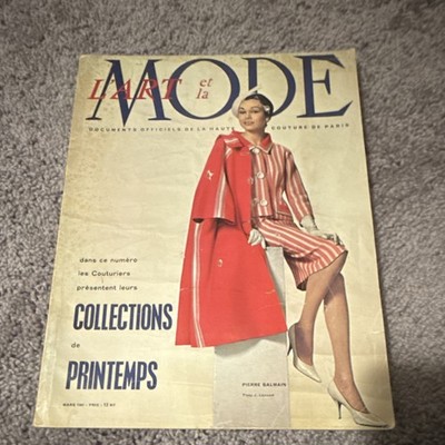 l'art et la mode March 1961 French Fashion Magazine Collections de Printemps Ba 