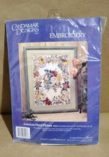 Candamar Designs American Floral Picture Embroidery Kit 80243 - Unopened VTG