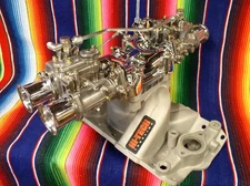 Dual Mikuni / Solex 40PHH Carburetors with McFarland SBC intake manifold