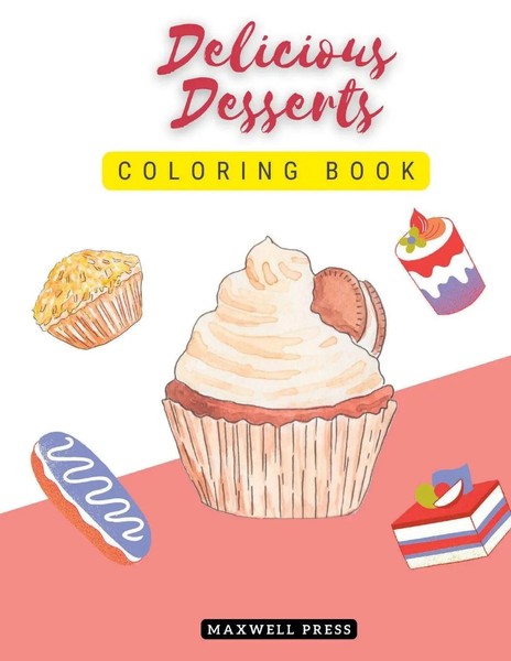 Delicious Desserts Coloring Book | M Ahalya Bai | Taschenbuch | Englisch | 2022-image