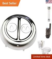 Effortless Installation: Chrome Dual Flush Valve Replacement for 2-Piece Toilets