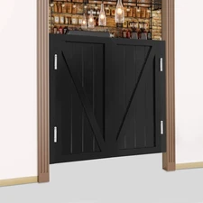 Modern Pine Wood Partition Door, 180° Swing Space Divider, Durable Office/Home