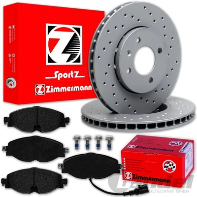 Zimmermann SPORT Kit Disques De Frein + Plaquettes Avant Pour Audi A3 8V - Photo 1/4