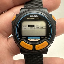 Vintage Casio Running Man JC-10 Jog & Walk Work Out Digital Watch