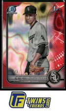 2022 Bowman - Chrome Prospects Red Lava Refractors #BCP-100 Norge Vera #/5