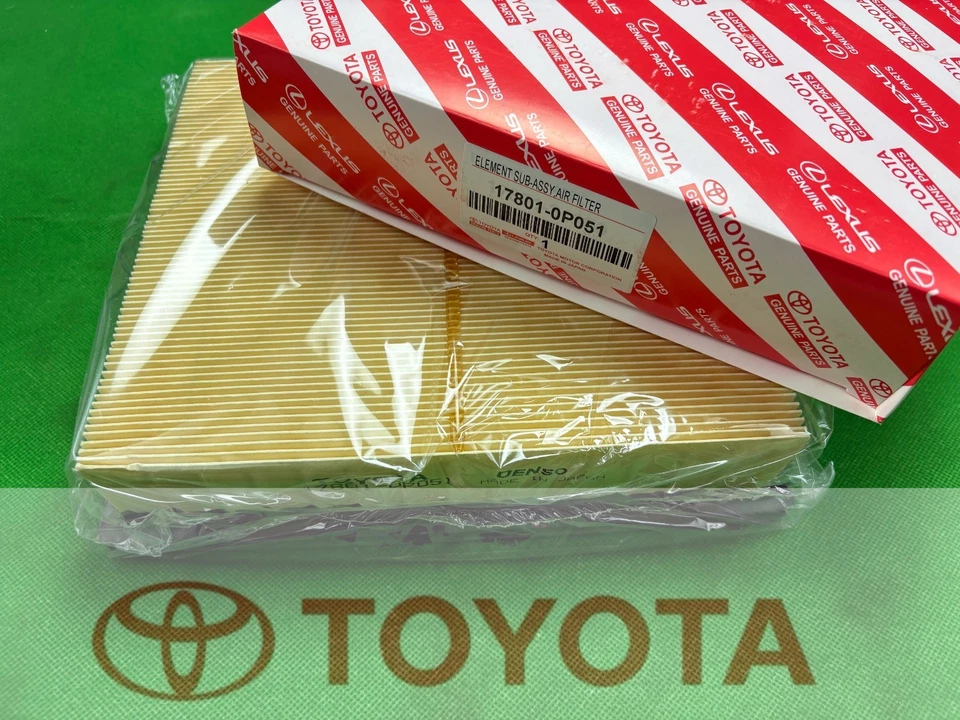 Filtro de aire de motor genuino Toyota OEM 17801-0P051 Avalon Camry Sienna Highlander Foto 2 de 3