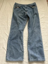 Levi's 517 Men Blue Denim Jeans Boot Cut 38x32 - Distressed