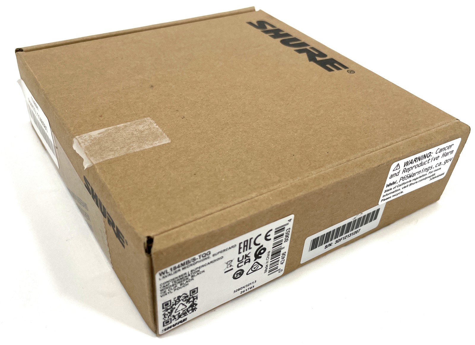 New Shure WL184MB/S-TQG Lavalier Microphone Supercardioid with TA4F Connector