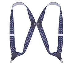 New Men's Suspenders 2 Clip 3.5cm Paisley Wide Adjustable Braces Gift for Dad