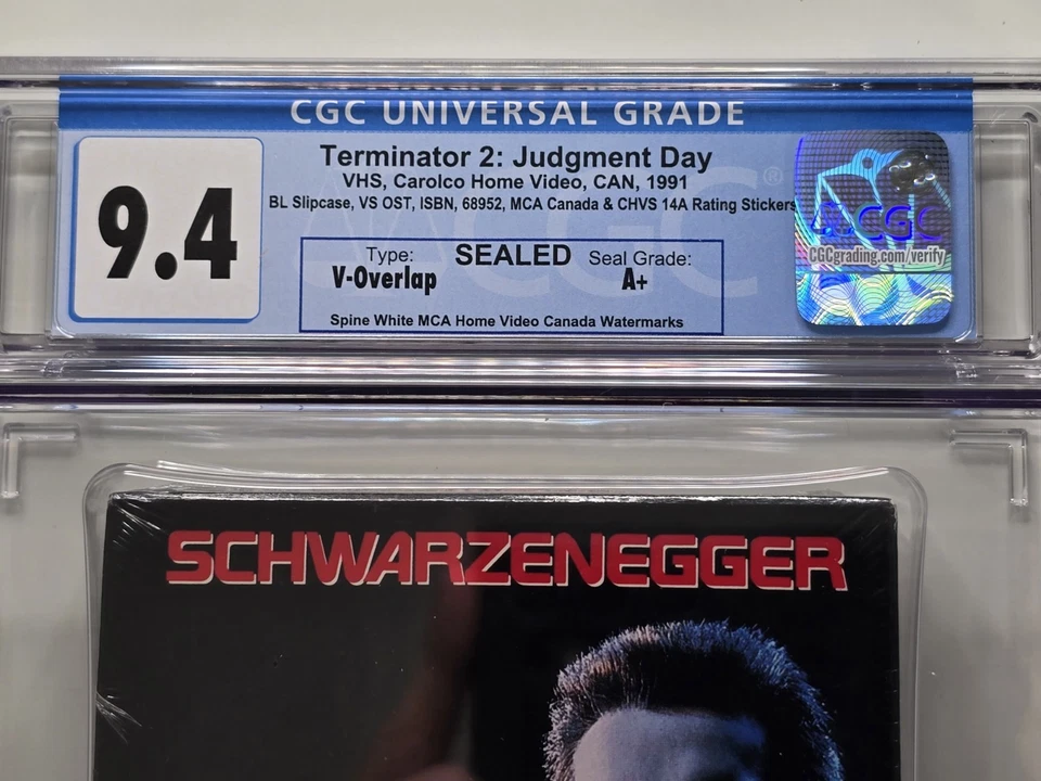 Terminator 2: Judgement Day (VHS, 1991, CAN) New Sealed Graded CGC 9.4 A+ - Image 2 of 3
