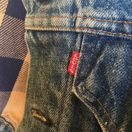 Levi's Vintage 80's Flannel-Lined Denim Trucker Jacket (70401 0824) - Size M/L image 11