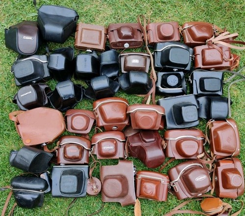 Job Lot Vintage Camera Hard Cases Ever Ready Case Afga Olympus Zeiss Voigtlander