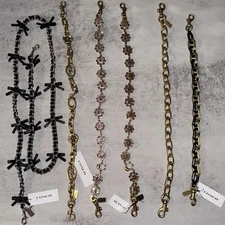 Coach Chain Strap Pink Jewelry,Pearl,Carriage,Gold Jewel,Signature C,Replacement