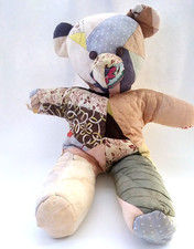 Patchwork Teddy Bear 24 Stuffed Soft Sculptur...