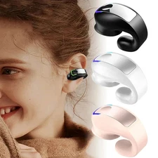 Open Ear Wireless Headphones Bluetooth Sport Headset Ear Clip-On Earbuds with Mc