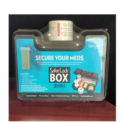 Safer Lock Combination Lock Organizer Black BPA Free Travel Size Secure Box