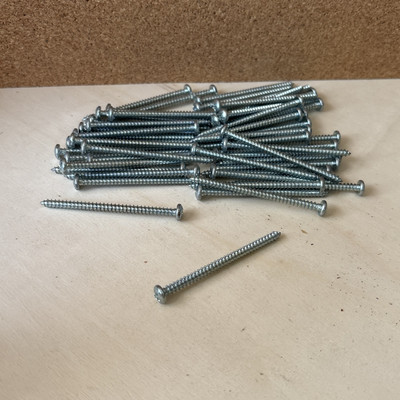 #8 X 2-1/2 PHILLIPS PAN HD SHEET METAL SCREWS SMS (50) ZINC PLATED NOS