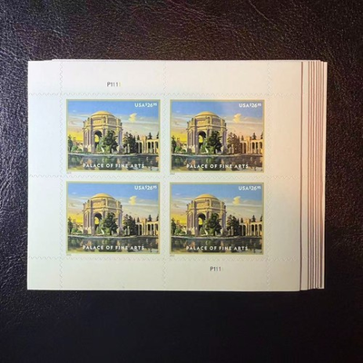 #ad Palace of Fine Arts Priority Mail Express Stamps Pane of 4 MNH 2022 $34.99
