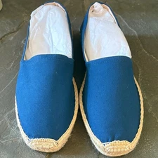 Soludos Blue Canvas Espadrilles Size 11 - 11.5 New In Box