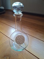 Glaskaraffe mit Eisfach 2 Korken, Kühlflasche für Wein 