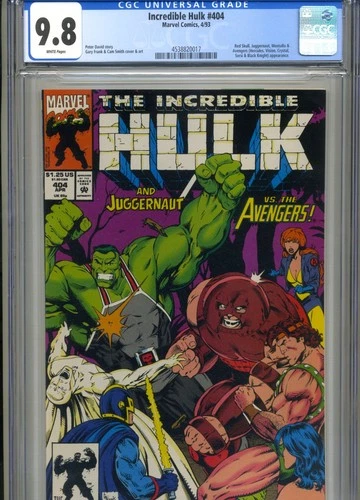 INCREDIBLE HULK #404 CGC 9.8 WHITE PAGES! JUGGERNAUT- AVENGERS HIGHEST GRADED