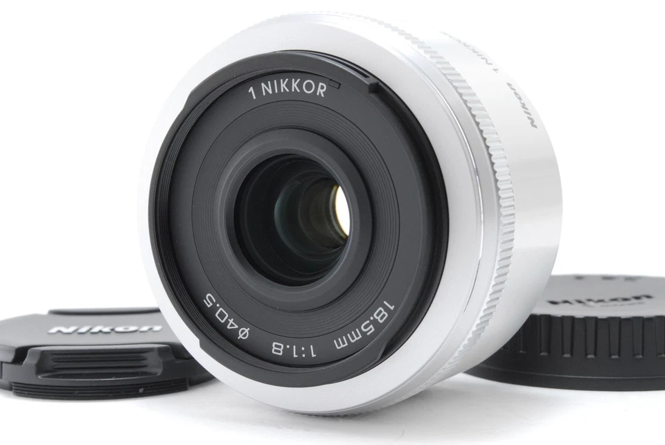 [Almost unused W/BOX] Nikon 1 NIKKOR 18.5mm f/1.8 Silver from JAPAN - Image 2 of 4