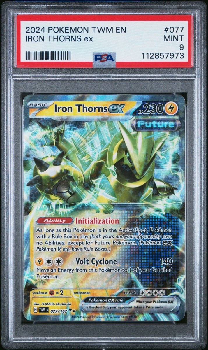 ポケモンカードゲーム バイカススパークゼイニトルファーEX Iron Thorns ex 077/167 Sv06: Twilight Masquerade Holo for sale