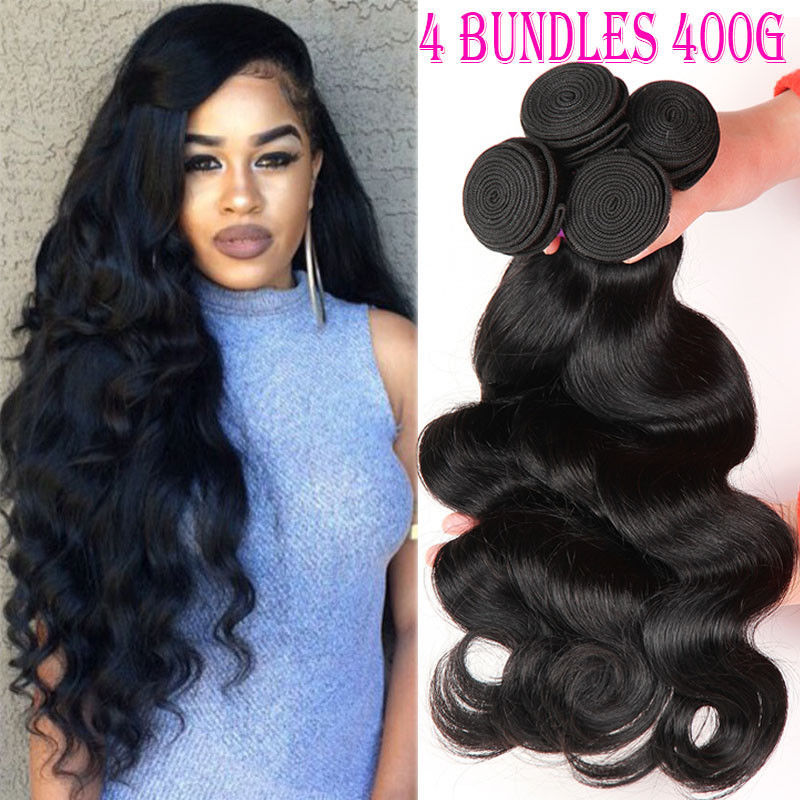 100% Soft Body Wave 400G 4 Bundles Brazilian Human Hair  display picture 1