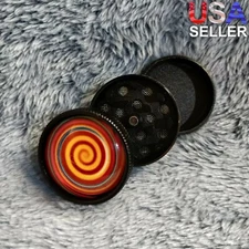 Small Lolipop 3 Piece Tobacco Herb Grinder Portable Metal Travel Size