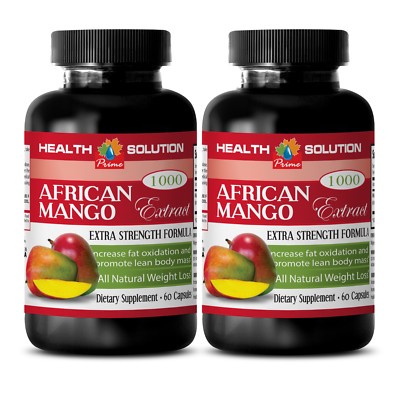 Wellness capsules - African Mango Extract 1000mg - Fat formula 2 Bottles 120 Cap