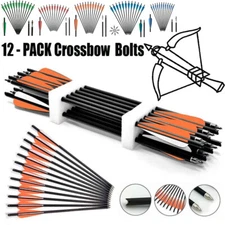 12pcs 20" Crossbow Bolts Archery Carbon Crossbow Arrows for  Outdoor Hunting