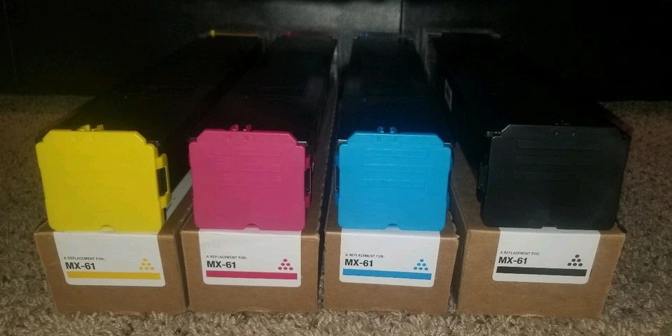 New Sharp Set Compatible  MX-61NTCA,MX-61NTBA,MX-61NTYA,MX-61NTMA - Image 3 of 4